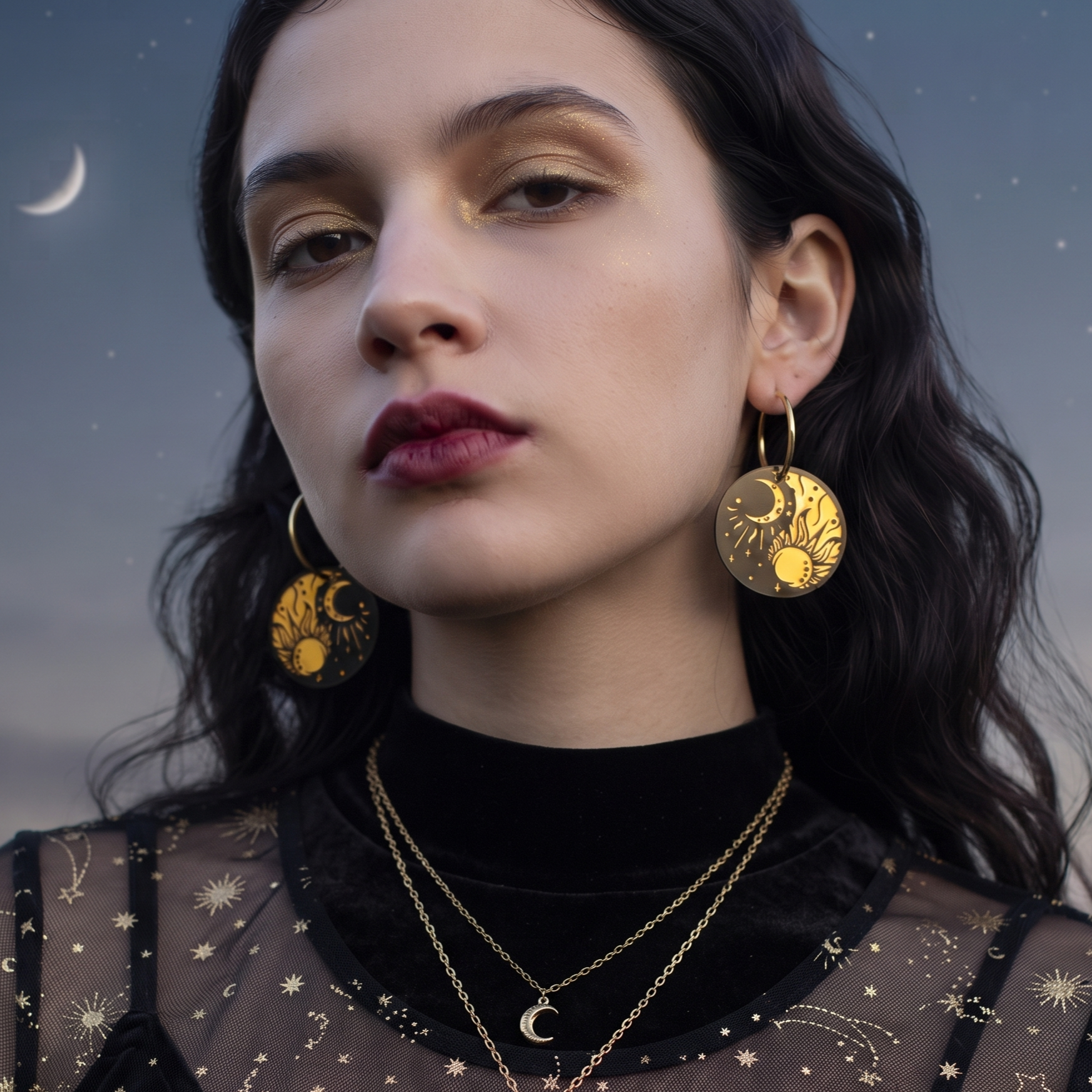 Pendientes Ying Yang Celestial