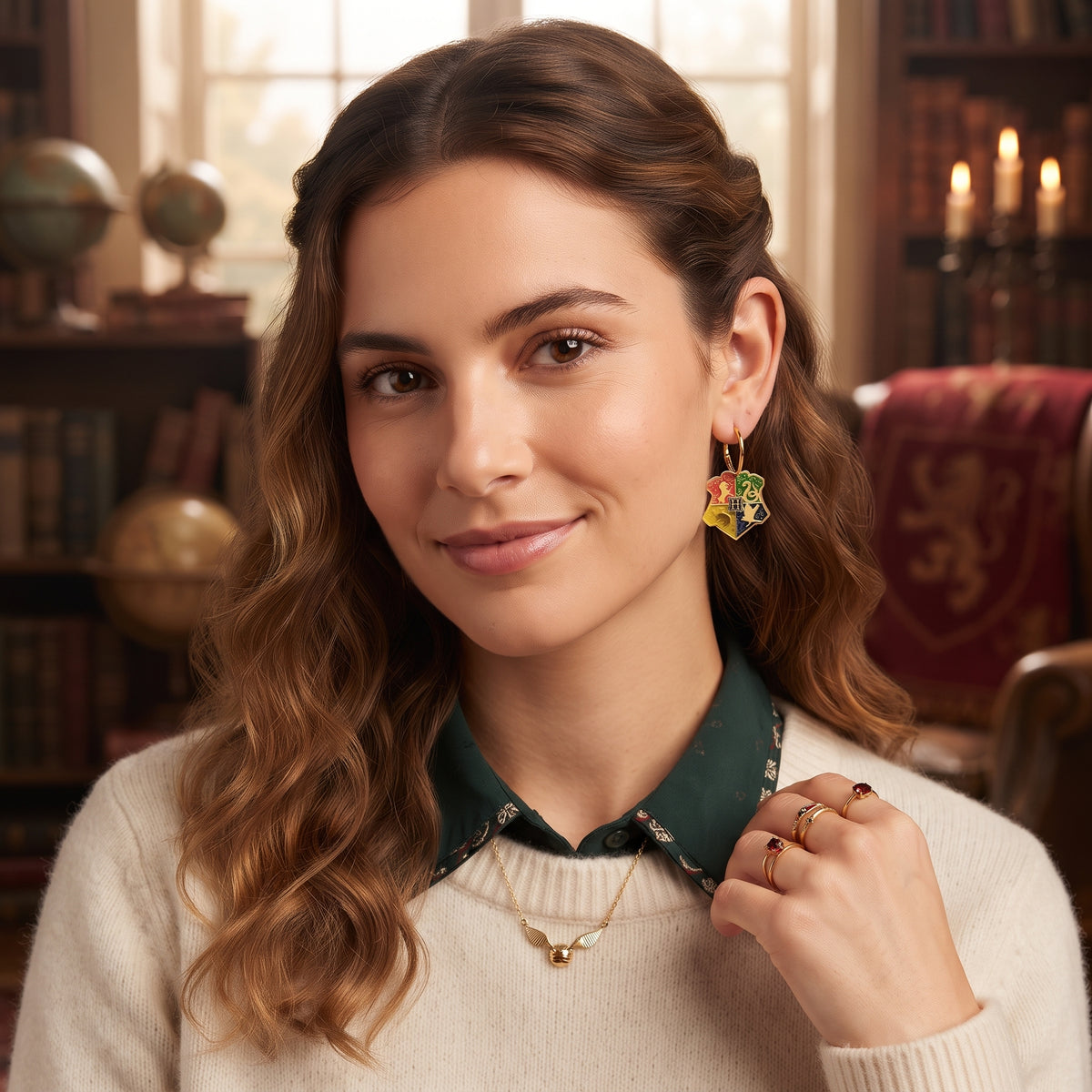 Pendientes Escudo de Hogwarts